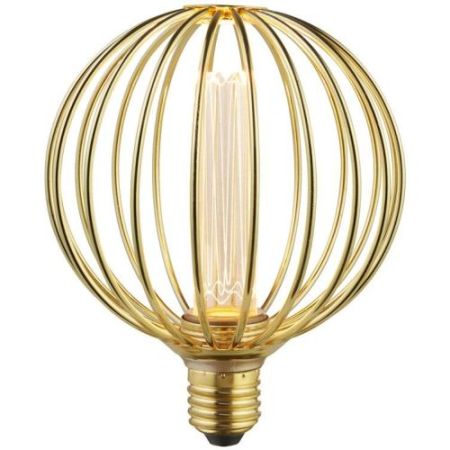 Searchlight Globe Lamp - Gold Metal E27