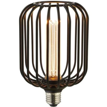 Searchlight Drum Lamp - Black Metal E27