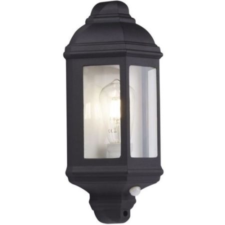 Searchlight Maine Outdoor Wall Light - Black & Glass, IP44