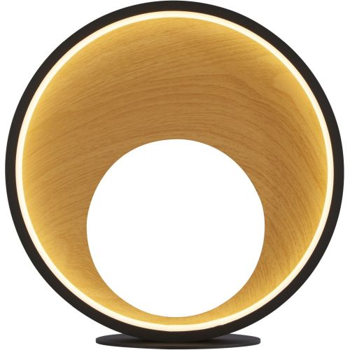 Searchlight Curio Table Lamp - Black Metal & Wood