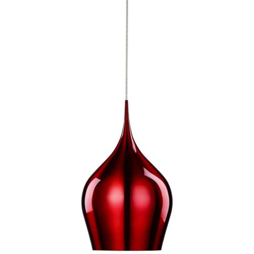 Searchlight Vibrant Ceiling Pendant - Red Aluminium
