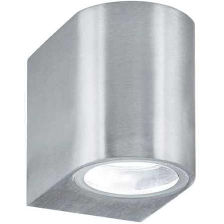 Searchlight Eiffel LED Outdoor Wall Light - Silver & Glass, IP44