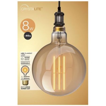 Status LED G200 ES 8w=60w Dimmable Fil. Gold Tint