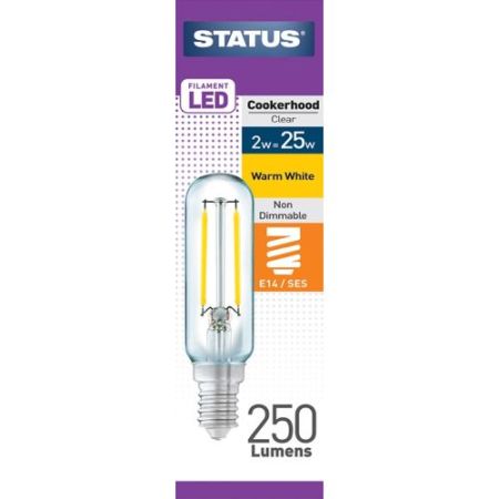 Status LED Filament Cooker Hood 2w=30w SES Clear Warm White