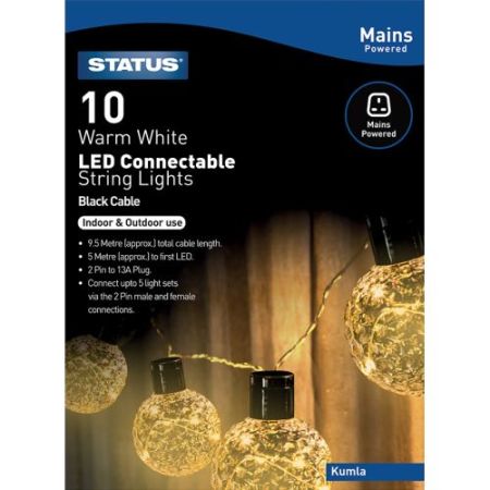 Status 10 LED Warm White Outdoor Linkable Lights