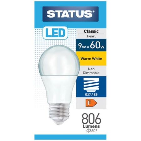 Status LED GLS A60 9w=806l=60w ES Opal W/W