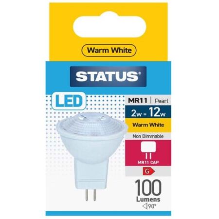 Status LED MR11 35mm 2w=100l=12w 12v 100° W/W