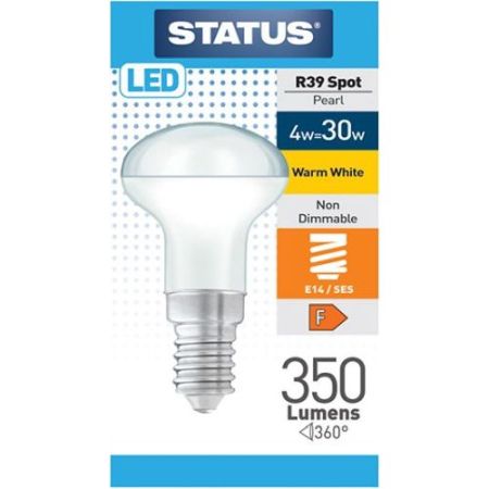 Status LED Refl. R39 4w=350l=30w SES W/W Pk10