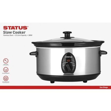 Status San Diego 3.5l 200w Stainless Steel Slow Cooker