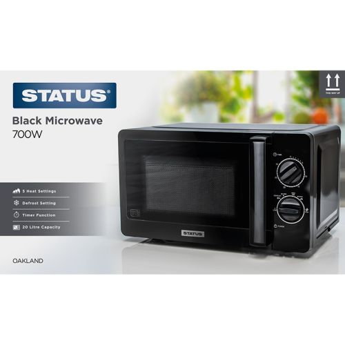 Status 700w 20ltr Microwave Black