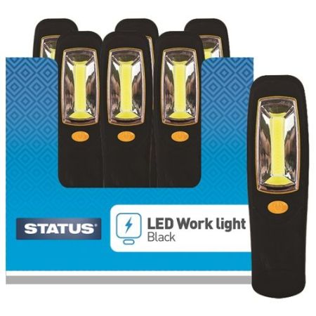 Status Black LED Worklight - 6pk