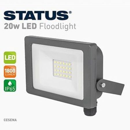 Status 20w=1800lm LED Floodlight 6400k Grey