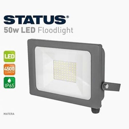 Status 50w=4500lm LED Floodlight 6400k Black
