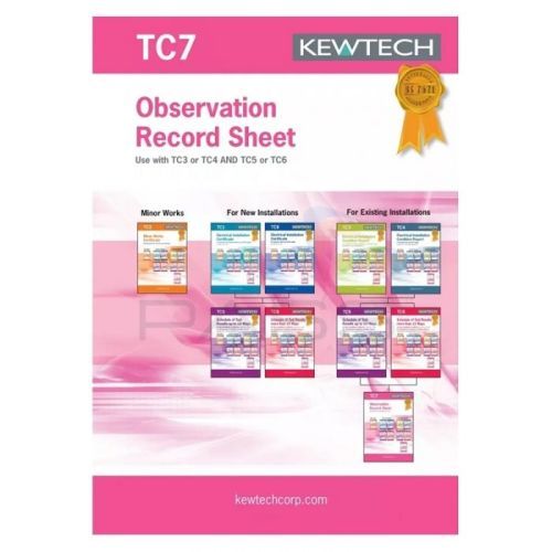 Kewtech Observation/Record Sheet