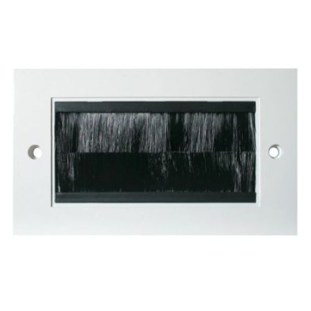 Plate 1G 4 Module White Brush Plate