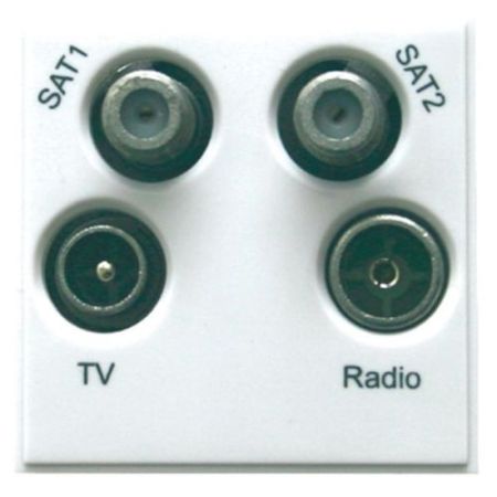 Tv/Fm/Sat/Ret 2 Module White