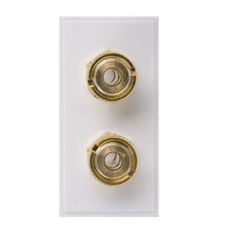 Twin L/Speaker (4mm) 1module White