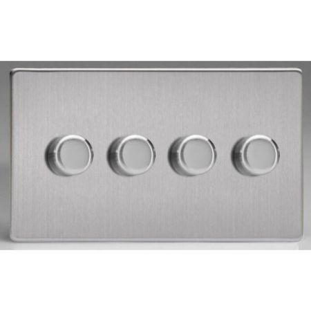 4 X 300w Dimmer SW Brushed Steel Iq