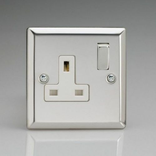 Varilight 1G Mirror Chrome Socket