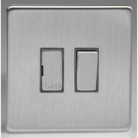 Varilight Brushed Steel Sw/Fu/Spur Screwless