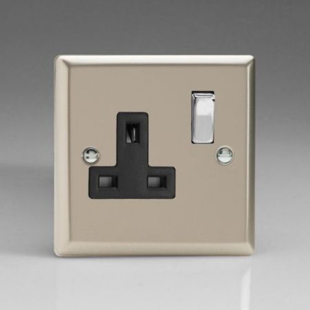 Varilight Single Socket Ingot Switch Black Insert