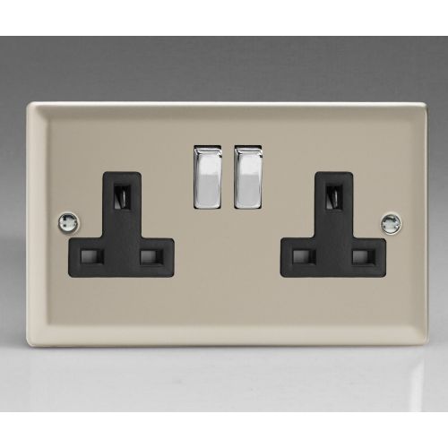 Varilight Satin Chrome 1G Socket