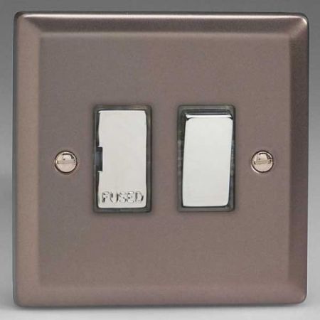 Varilight Pewter Switched Fused Spur