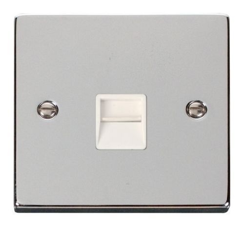 Click Deco Victorian Polished Chrome Vpchrome Telephone Socket Master Wh