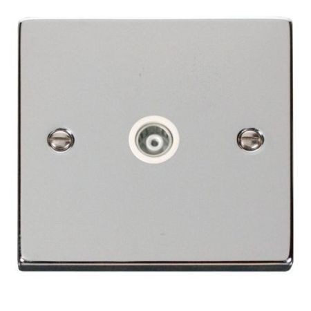 Click Deco Victorian Polished Chrome Vpchrome 1 Gang Isolated Coaxial Socket