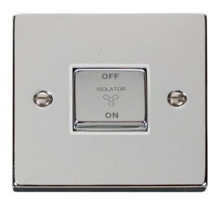 Click Deco Victorian Polished Chrome 10A 1 Gang 3 Pole Ingot Sw