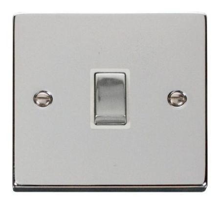 Click Deco Victorian Polished Chrome Ingot 20A 1G DP Switch Without Flex Outlet