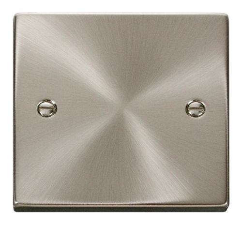 Click Deco Victorian Satin Chrome Vp 1 Gang Blank Plate