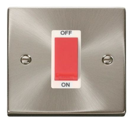 Click Deco Victorian Satin Chrome Vp 1 Gang 45A DP Switch