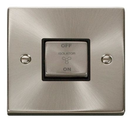 Click Deco Victorian Satin Chrome 10A 1 Gang 3 Pole Ingot Sw