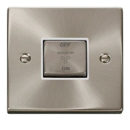 Click Deco Victorian Satin Chrome 10A 1 Gang 3 Pole Ingot Sw