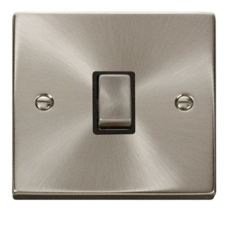 Click Deco Victorian Satin Chrome Ingot 20A 1G DP Switch Without Flex Outlet