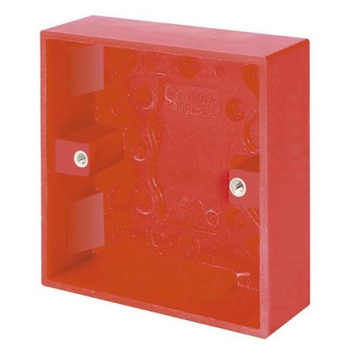 Click Essentials Red Accessories 1 Gang 25mm Pattress Box Red
