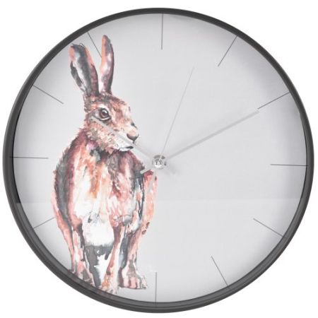 Hometime Round Wall Clock 30cm - Hare