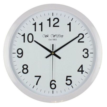 Widdop White Round Wall Clock 40cm