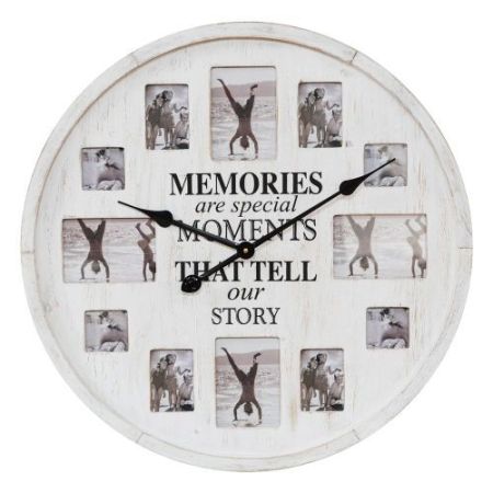Widdop Hometime Wooden Multi Aperture Frame Clock