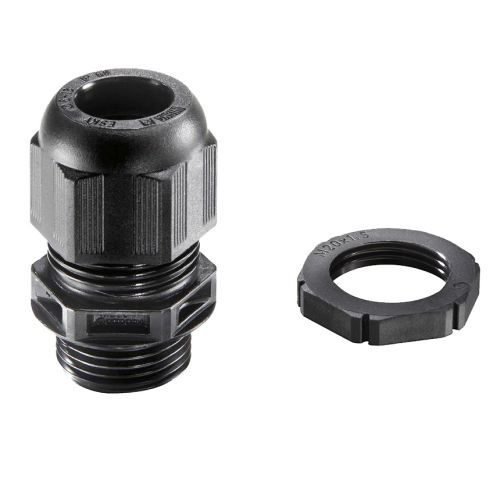 Wiska Black 20mm C/Gland + L/Nut (Each)