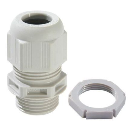 Wiska White 25mm Gland + Locknut (Each)