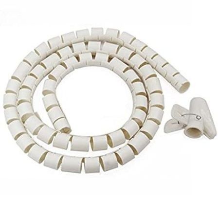 2m White Cable Tidy Kit
