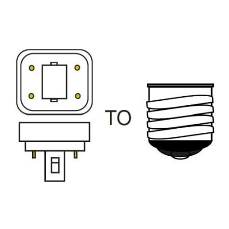 Plc G24/Q 4-Pin - ES Lamp Adaptor