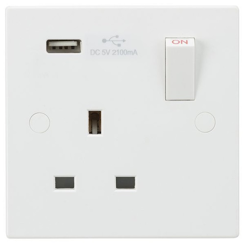 1G Switched Socket + 1 USB Port