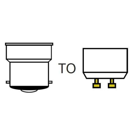 Bc To GU10 L1 Lamp Adaptor