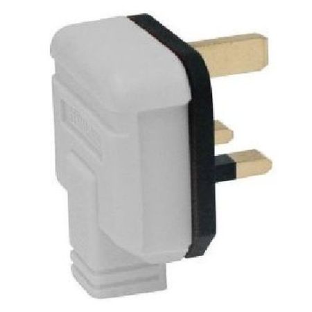 13A Heavy Duty White Rubber Plug