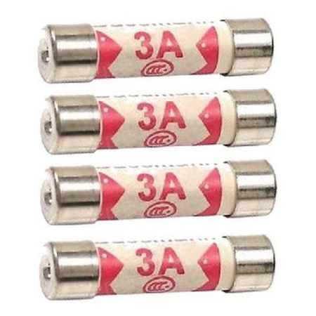 3A 1" Bs1362 Plug Fuses 4pk