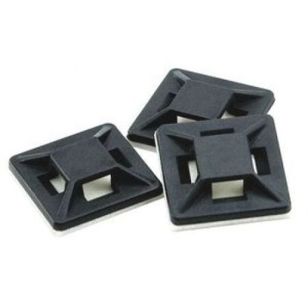 28x28 Black Self Adh Cabletie Base (5pk)