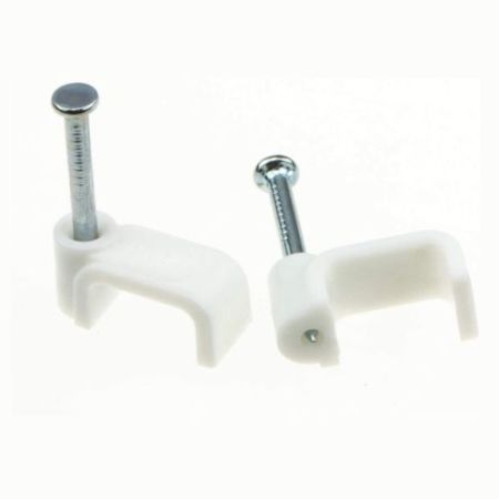 4x6mm Cable Clips White (10pk)